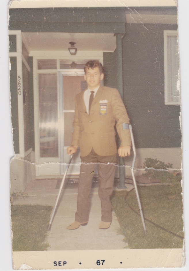 Leaving for the first Canadian National Wheelchair Games, from Calgary to Montreal 1967